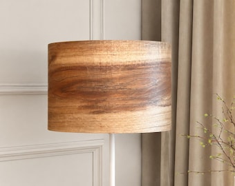Chestnut Wood Floor Lamp – 100-Year-Old FSC-Certified Wood, Handmade Organic Modern Living Room Accent