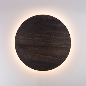 Wood Sconce - Modern Wall Decor LED Light Natural Eucalyptus Veneer