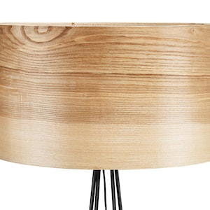 Floor Lamp with Veneer Lamp Shade - Unique Lamp - Natural Wood Shade