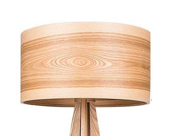 Tripod Floor Lamps, Wooden Floor Lamps, Scandinavian Lighting, Tripod Lamp Base, Nordic Decor, Natural Wood, Unique Ash Wooden Shade