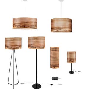 Floor Lamp Wooden Lamp Modern Floor Lamp Natural Wood Shade Veneer Floor Lamp Lampshades Wood Lamps image 3