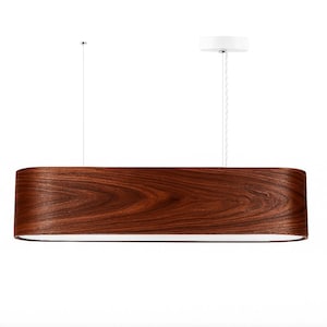 Wood Pendant Light – Modern Wood Chandelier – Mid Century Modern Pendant Lamp – Living Room Ceiling Light – Handmade Lighting