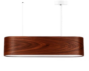 Wood Pendant Light – Modern Wood Chandelier – Mid Century Modern Pendant Lamp – Living Room Ceiling Light – Handmade Lighting
