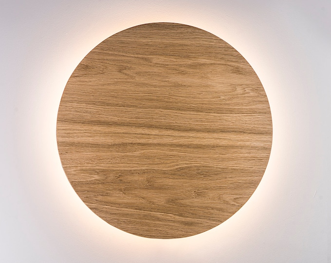 Featured listing image: Wood Sconce Light - Remote controlled lamp