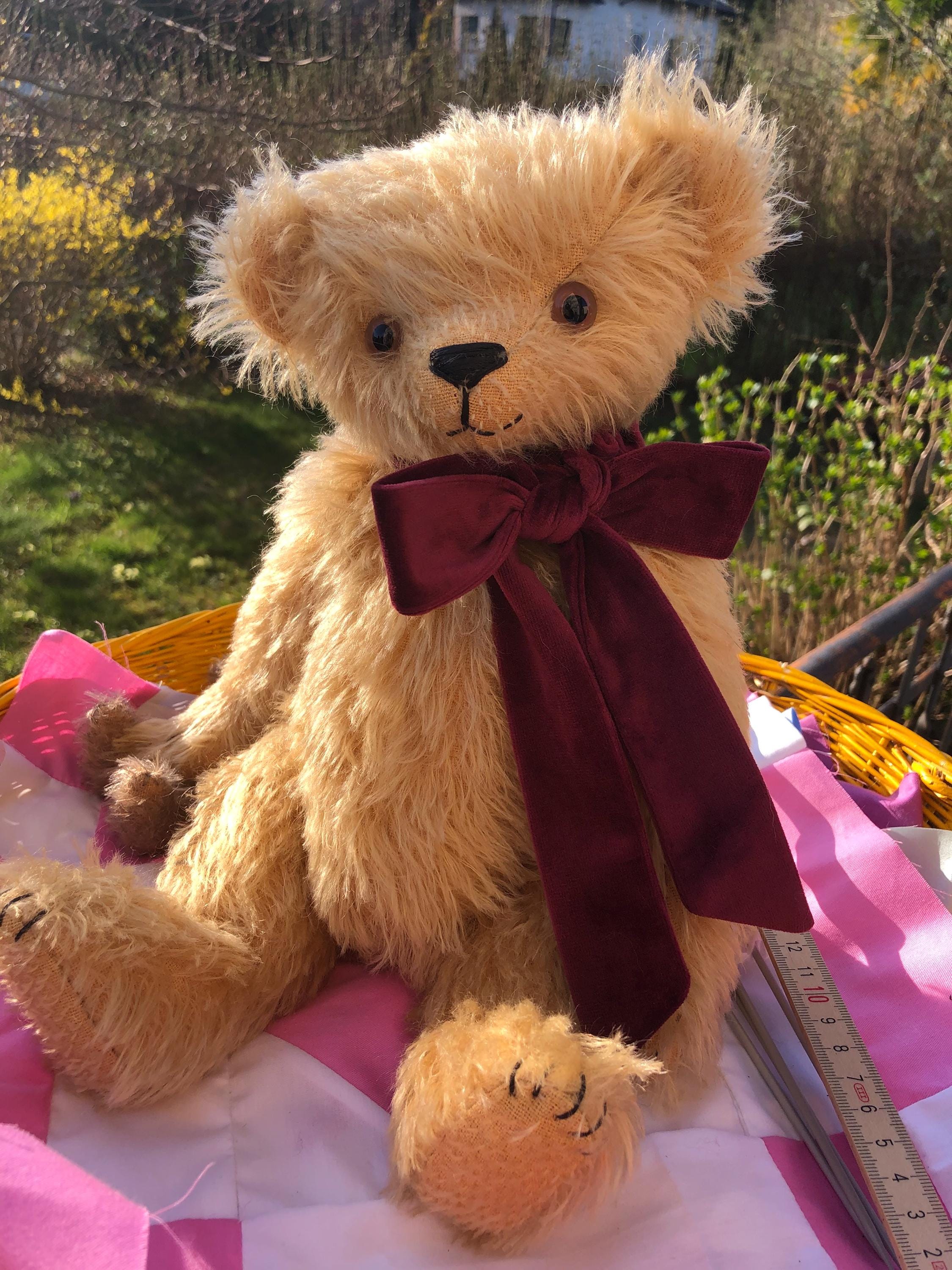 Handmade Mohair Classic Bear Sandstorm