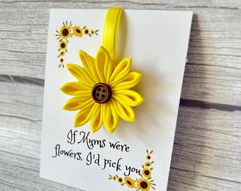 Keyring For Mum, Sunflower Gift For Mum, Sunflower Keyring, Sunflower Keychain, Gift For Mummy, Gift For Stepmum, Mother In Law Gifts