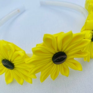 Sunflower Headband Gift For Girls, Floral Crown, Wedding Hair Accessories, Flower Hair Accessories, Photo Prop