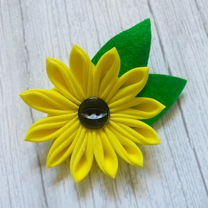 Handgemachte Sonnenblume Pin Brosche, Blumen Broschen für Frauen, Sonnenblume Accessoires für Tasche, gelbe Blumen Brosche, Sonnenblume Geschenk