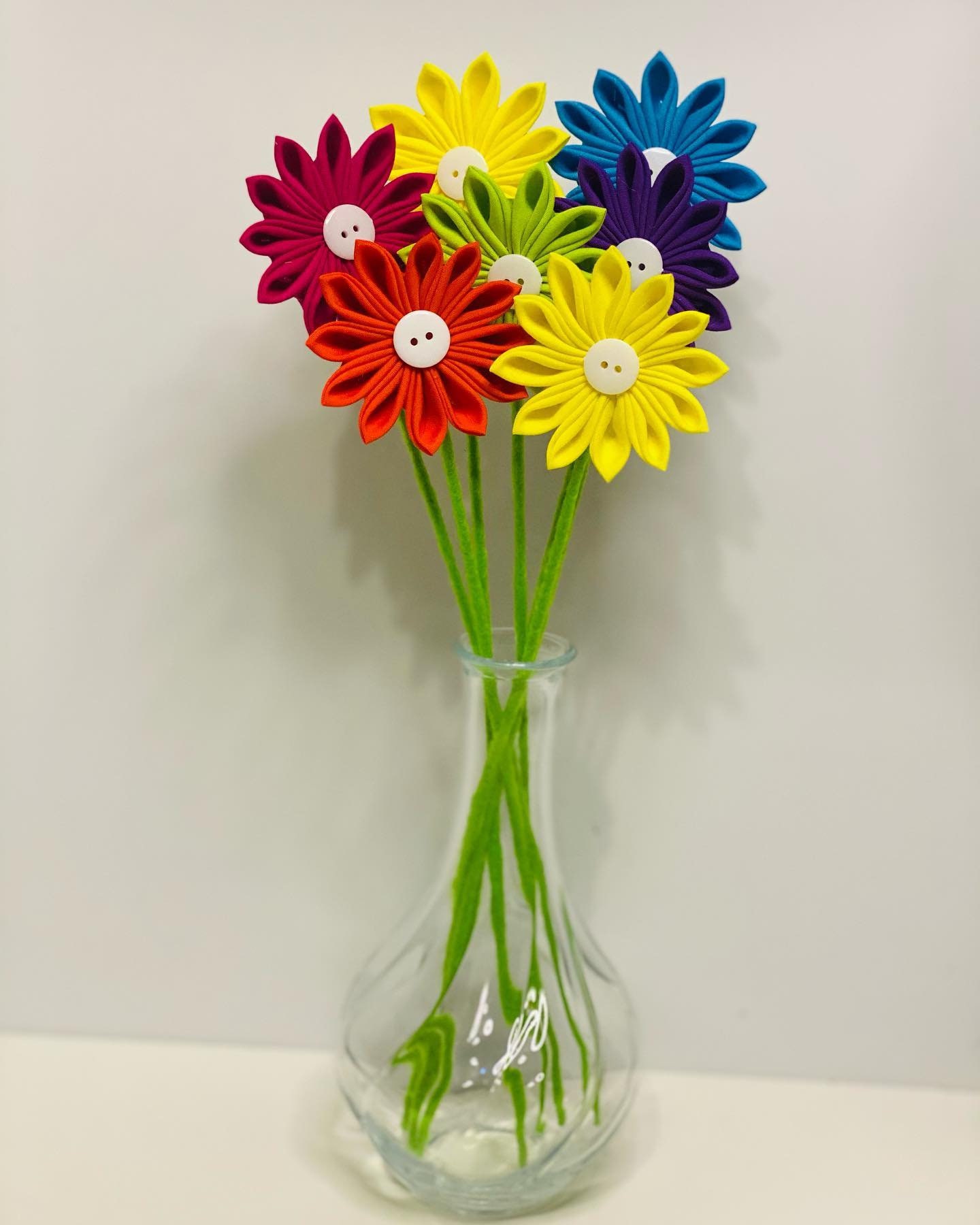 Artificial Flower Vase Arrangement Bunch Home Decor Etsy