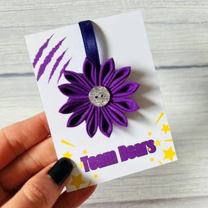 Team Bears Purple Flower Keyring, Keyring Gift For Her, Flower Gift For Her, Purple Keyring Gifts For Women, Purple Gifts For Girls