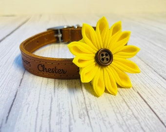 Dog Collar Flower, Flower For Dog Collar, Dog Collar Accessories, Pet Collar Accessory, Dog Accessories, Gift For Dogs, Sunflower Dog Collar