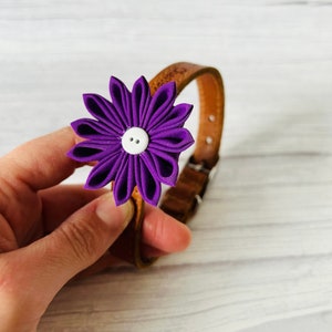 Dog Collar Flower, Flower For Dog Collar, Dog Collar Accessories, Pet Collar Accessory, Dog Accessories, Gift For Dogs, Purple Dog Collar