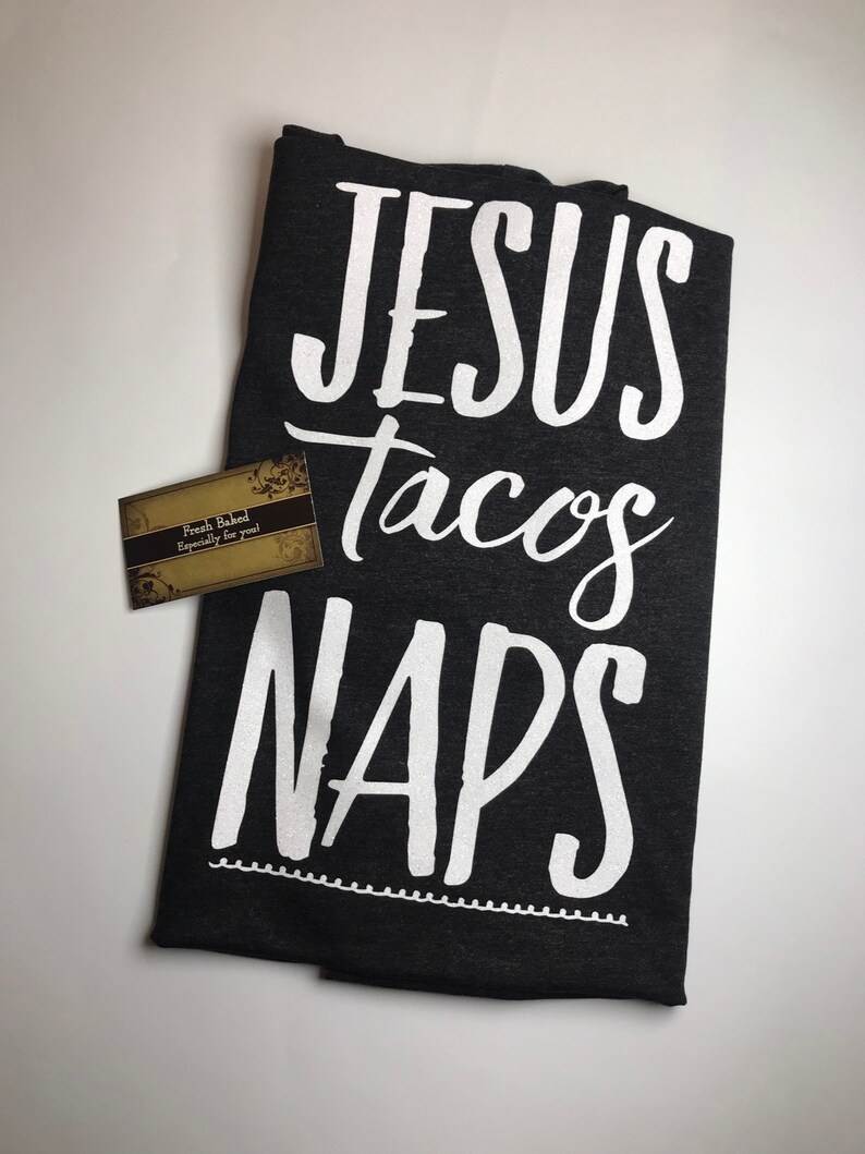 Custom Glitter Jesus Tacos Naps Glam Shirt Women's Etsy