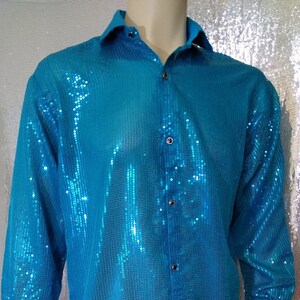 Blue glitter shirt clearance