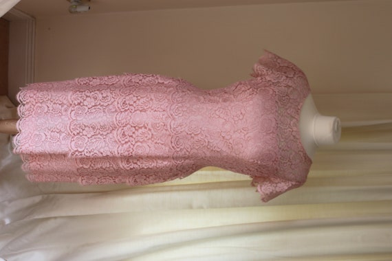 Lilli Diamond, pink blush lace , tiered dress