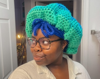 Handmade Crochet Hodgy Bonnet: Soft Acrylic Hair Protection  display picture 3