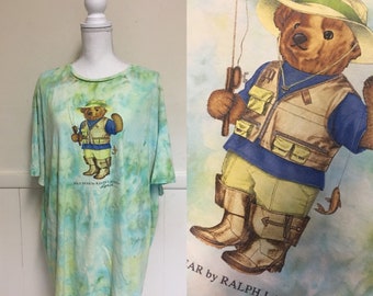 polo bear fishing t shirt