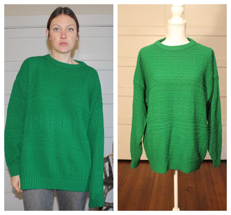 oversized green sweatshirt