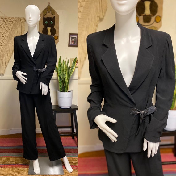 Sonia Rykiel Pant Suit Designer Pantsuit Black Wom