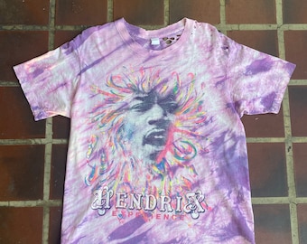 Vintage 1990s Jimi Hendrix tie dyed tee Hendrix experience tee