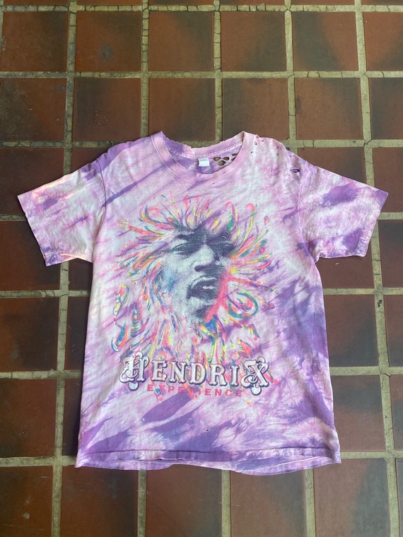 Vintage 1990s Jimi Hendrix tie dyed tee Hendrix e… - image 1