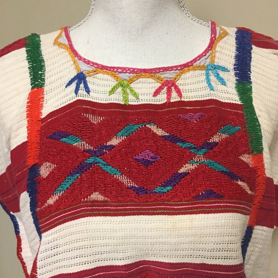 Vintage Guatemalan Huipil Blouse 1980s 1970s Hand… - image 2