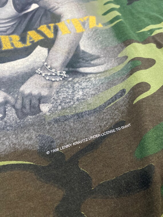 Lenny Kravitz ￼WORLD TOUR 1998 Tシャツ 1998 Lenny Kravitz World Tour Single Stitch Camo Tee - Etsy