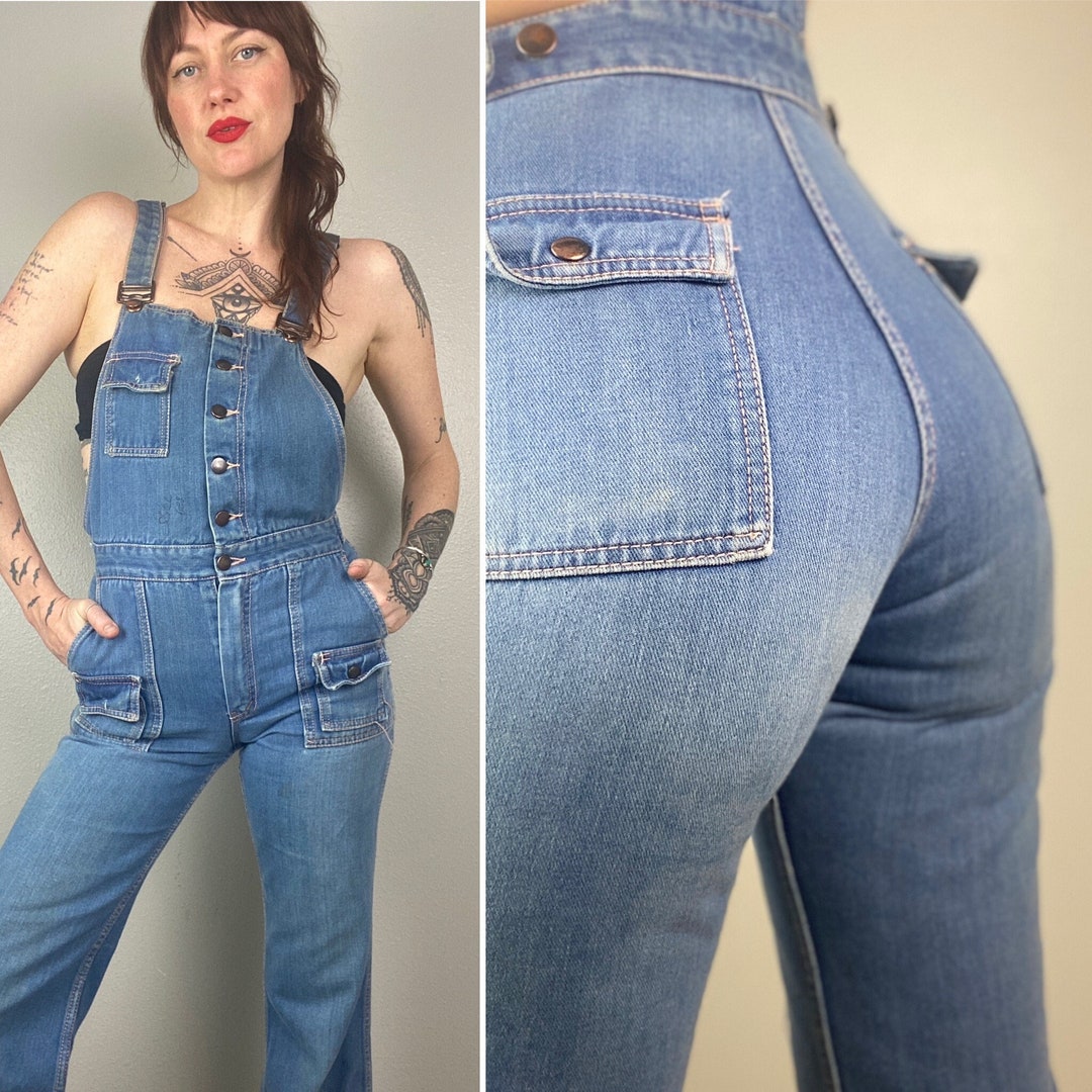 1970s Overalls 1970s Coveralls Jumper Bib Overalls Cotton Jean Etsy