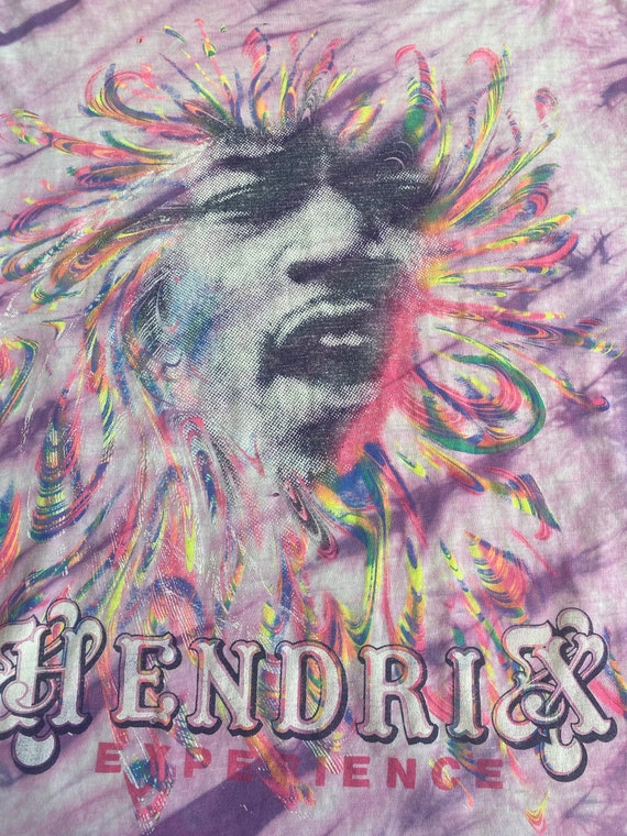 Vintage 1990s Jimi Hendrix tie dyed tee Hendrix e… - image 4