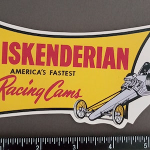 Iskenderian Racing Cams Large vintage style decal ... Isky ...Rat Rod ... Drag Racing ... Tool box decal ... Dad Gift ... Mechanic Gift ...