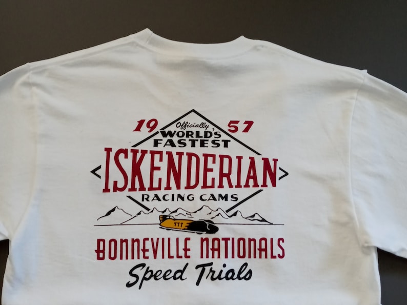 Vintage Iskenderian Racing Cams Decal T-Shirt Vintage Iskenderian Racing Cams Decal T-Shirt