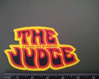 GTO Judge 1970 71 vintage  style racing decal sticker - tool box sticker - car lover gift- mechanic gift - travel sticker - car guy gift