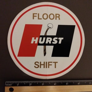 Hurst Shifters large vintage style racing decal..  peel and stick sticker