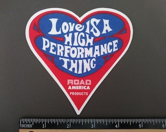 Road America 1960's large vintage style racing decal..  peel and stick sticker