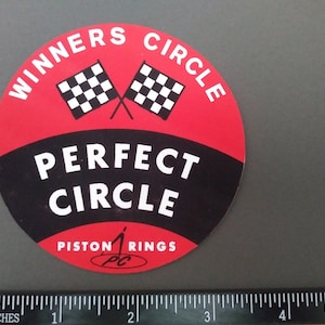 Original Vintage 1960’s 70’s Racing Decal/Sticker SPEED PRO Piston Rings 