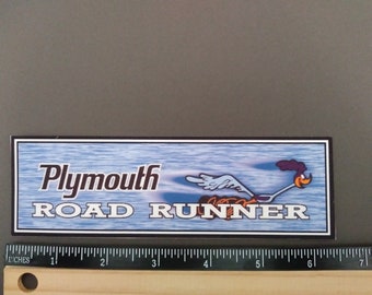 Plymouth Roadrunner vintage style racing decal sticker - tool box sticker - car lover gift - mechanic gift - travel sticker - car guy gift