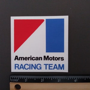 AMC American Motors Racing.... vintage style racing decal..sticker