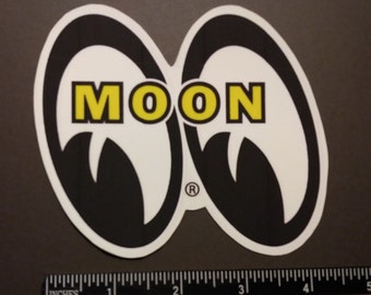 Mooneyes Moon Eyes vintage style racing decal sticker - tool box sticker - car lover gift - mechanic gift - travel sticker - car racing gift