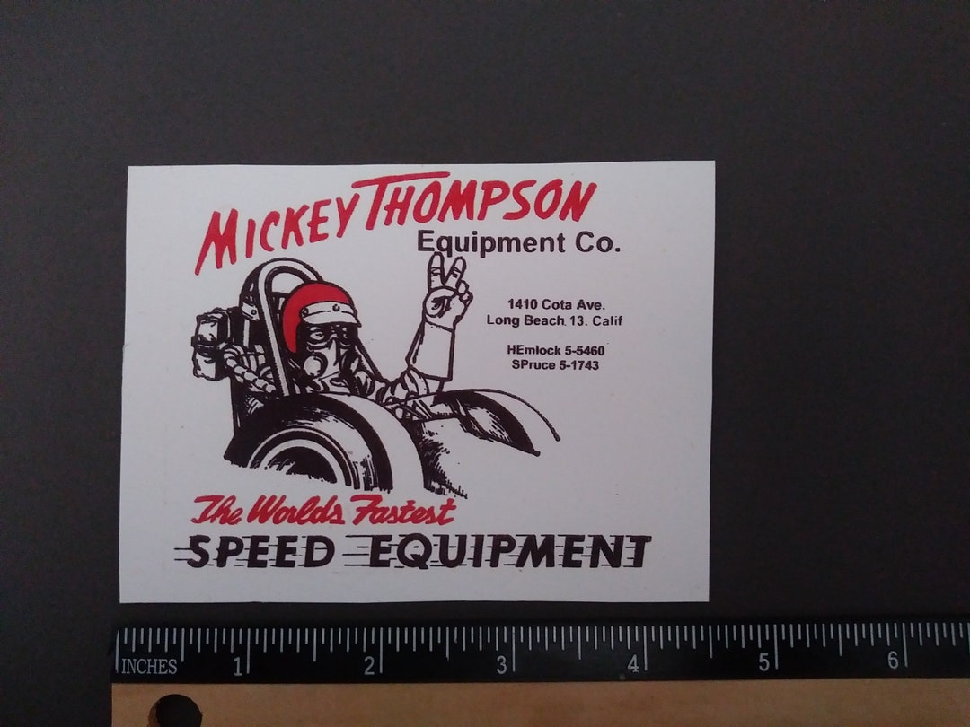 Mickey Thompson Speed Equipment.... Vintage Style Racing Decal..sticker