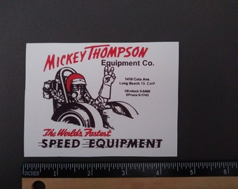 Mickey Thompson Speed Equipment.... vintage style racing decal..sticker