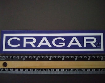 Cragar Wheels large vintage style racing decal..  peel and stick sticker