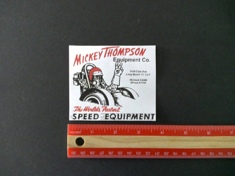 Mickey Thompson speed equipment vintage style racing decal Etsy