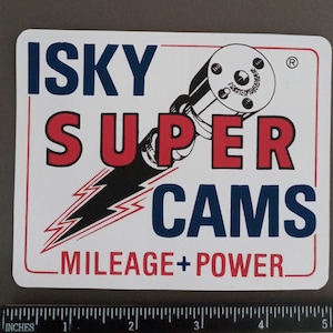 Isky super cams  vintage  style racing decal sticker
