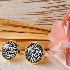 Gold animal print earrings, Gold animal print studs, Gold leopard print studs, Gold leopard print earrings, Gold cheetah print earrings