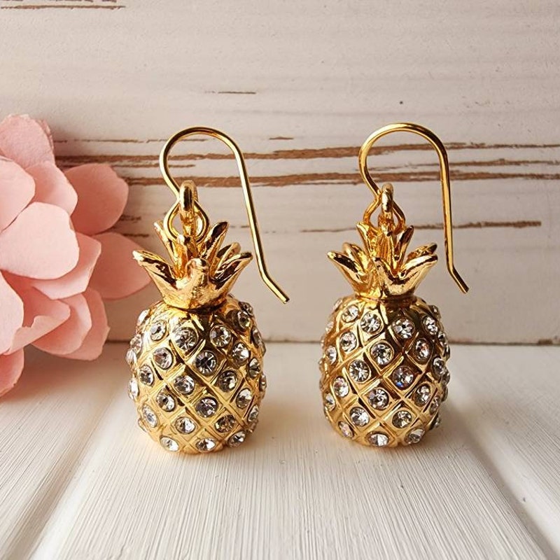Pineapple Earrings Etsy 