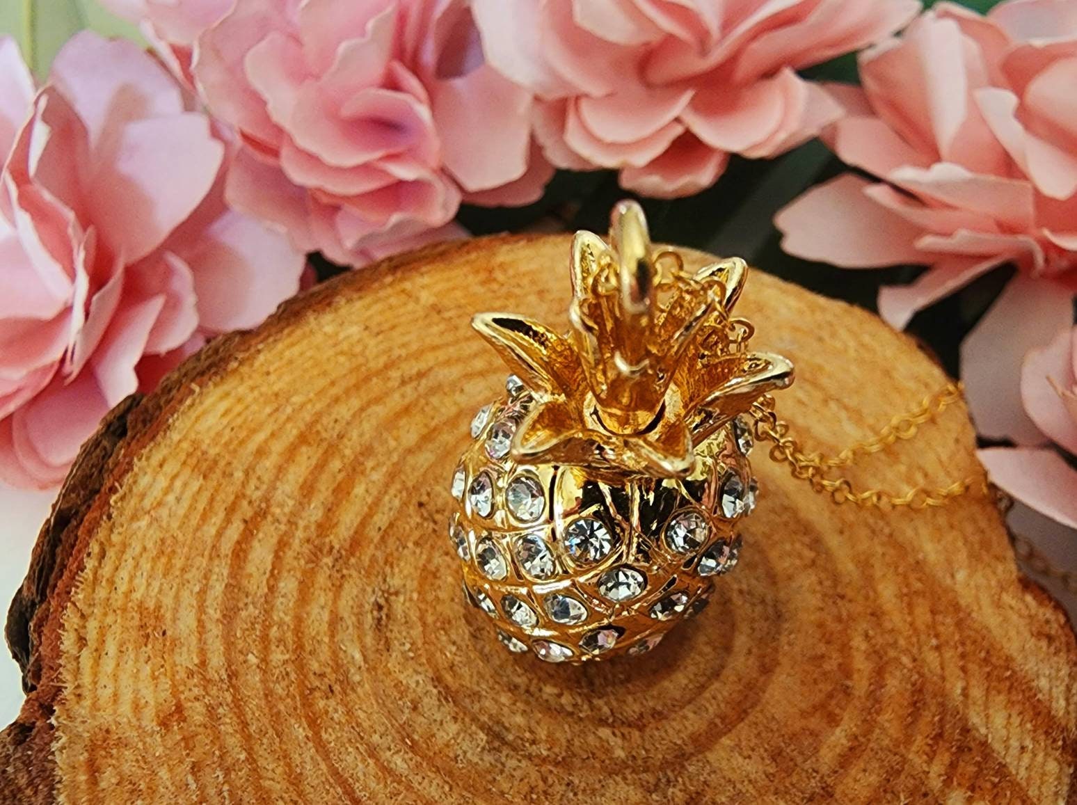 Gold Pineapple Necklace Pineapple Pendant Pineapple Jewelry Etsy Canada