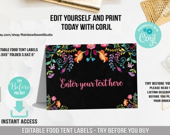 Maracas DIY Printable Digital File Pinata Fiesta Place Cards Sombrero Papel Picado