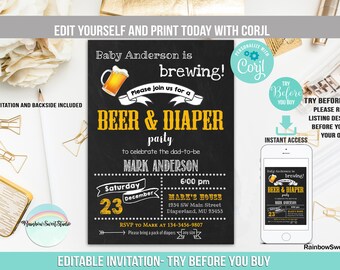 diaper keg invites