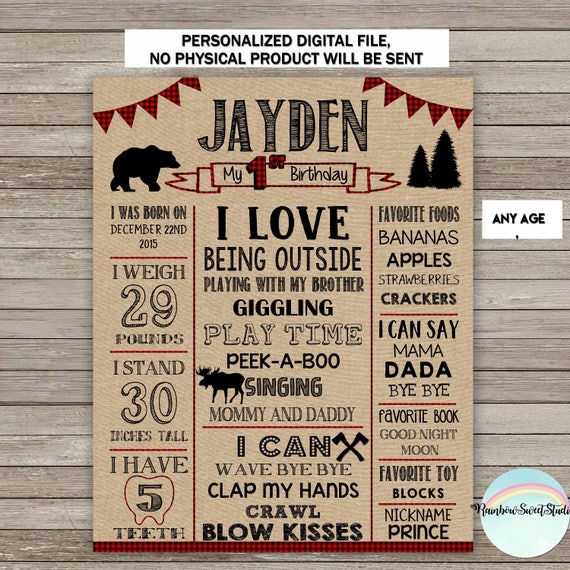 Tableau Anniversaire Bucheron Lumberjack Premier Anniversaire Etsy Tableau Anniversaire Bucheron Lumberjack Premier Anniversaire Etsy