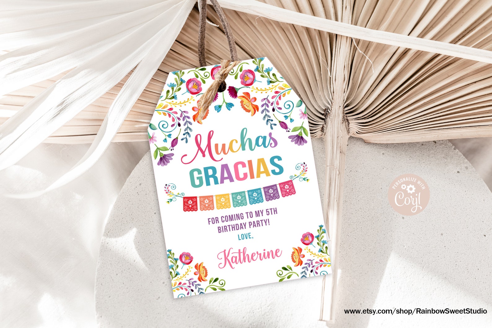 EDITABLE Fiesta Favor Tag Fiesta Birthday Party Gift Tags - Etsy